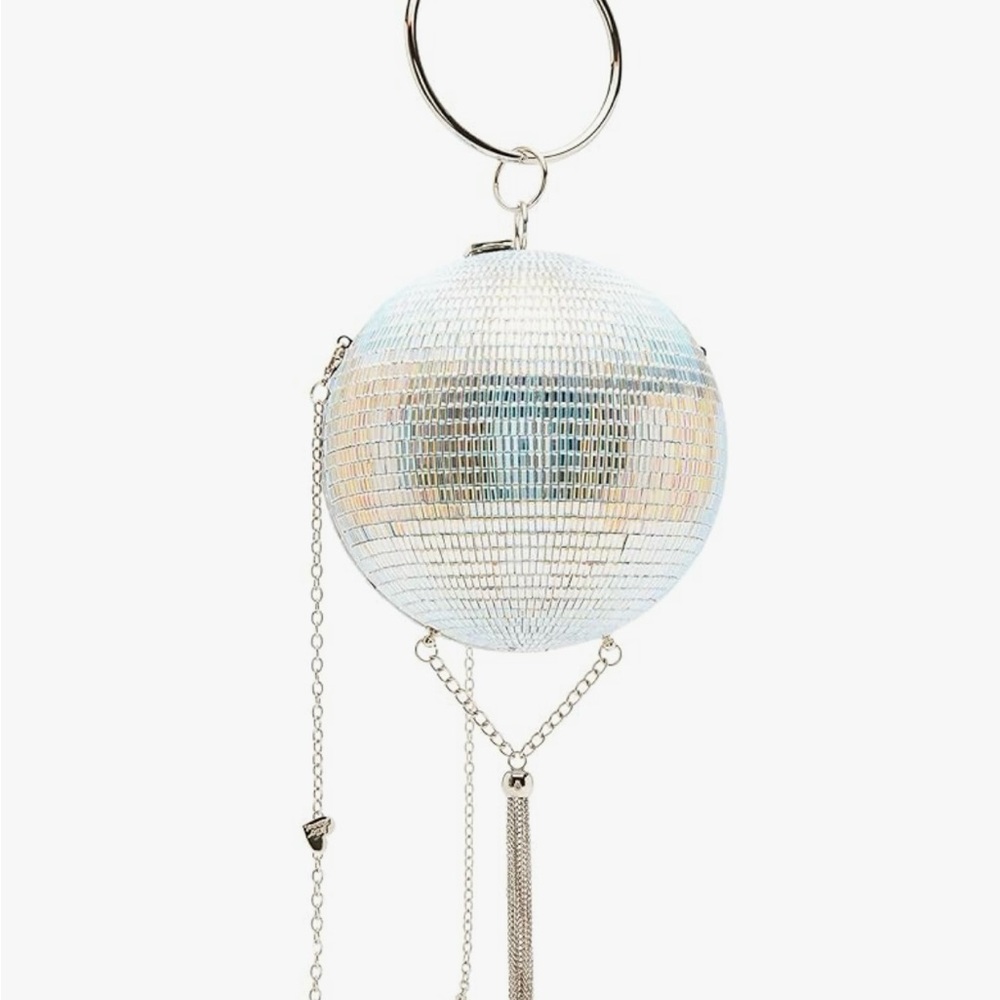 Betsey Johnson Silver Disco Ball Bag
